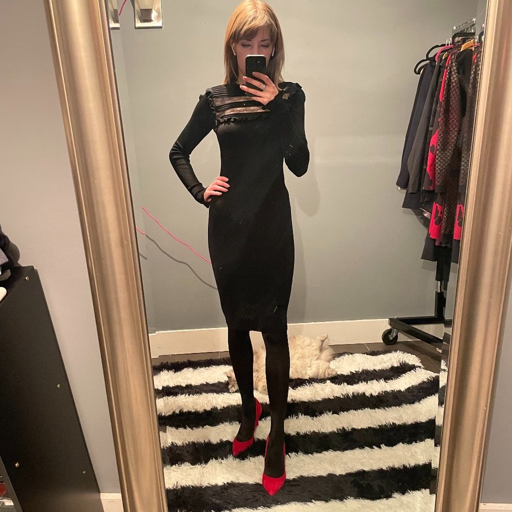 vintage RED Valentino Wool fitted dress